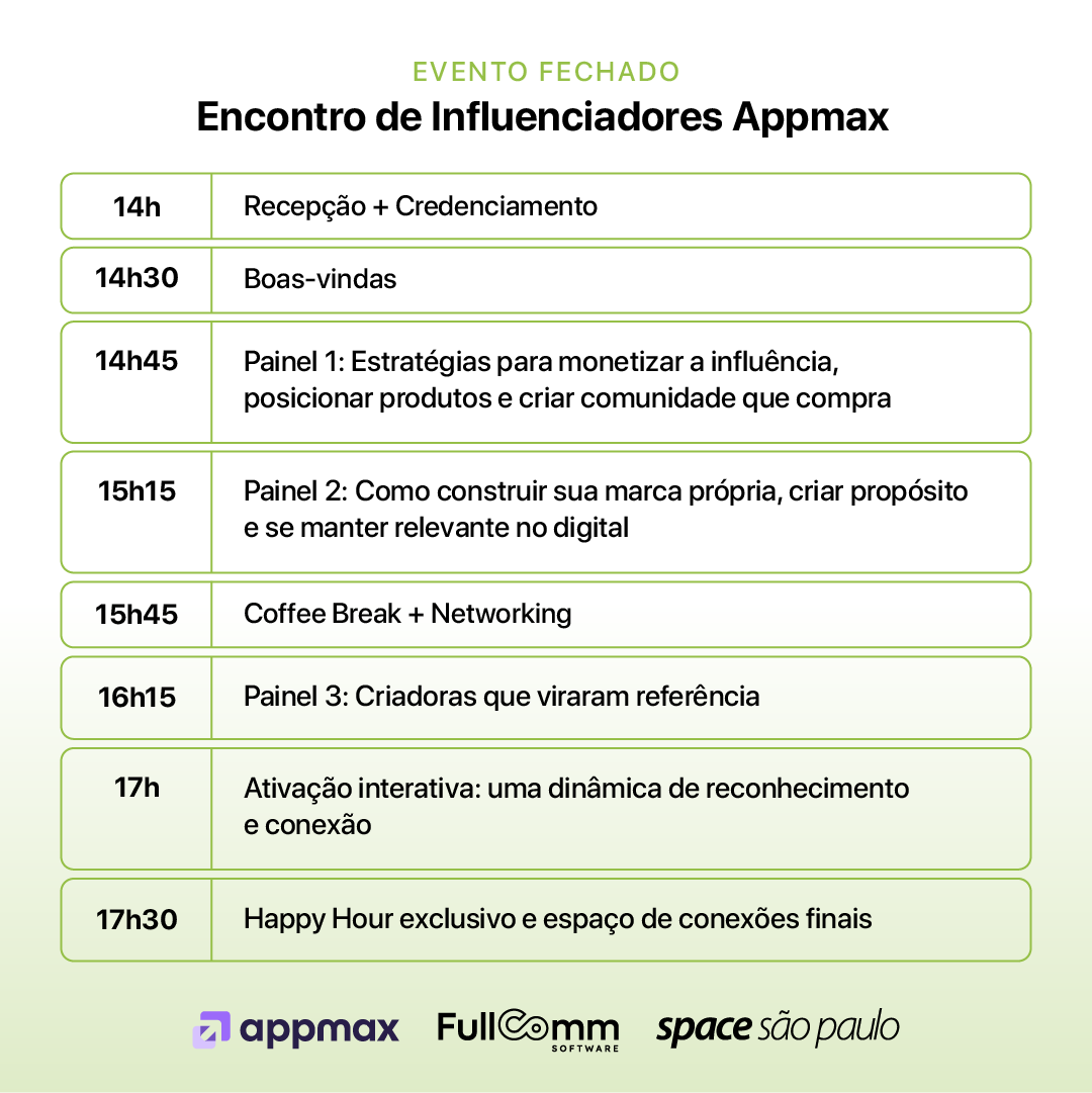 Encontro de Influencers Appmax